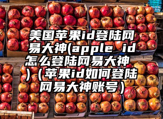 美国苹果id登陆网易大神(apple id怎么登陆网易大神 )（苹果id如何登陆网易大神账号）