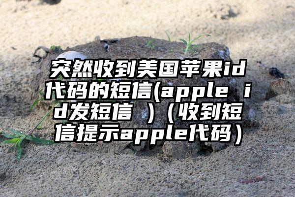 突然收到美国苹果id代码的短信(apple id发短信 )（收到短信提示apple代码）