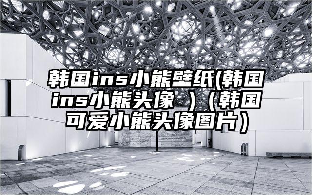 韩国ins小熊壁纸(韩国ins小熊头像 )（韩国可爱小熊头像图片）