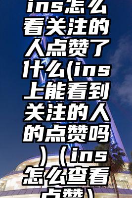 ins怎么看关注的人点赞了什么(ins上能看到关注的人的点赞吗 )（ins怎么查看点赞）