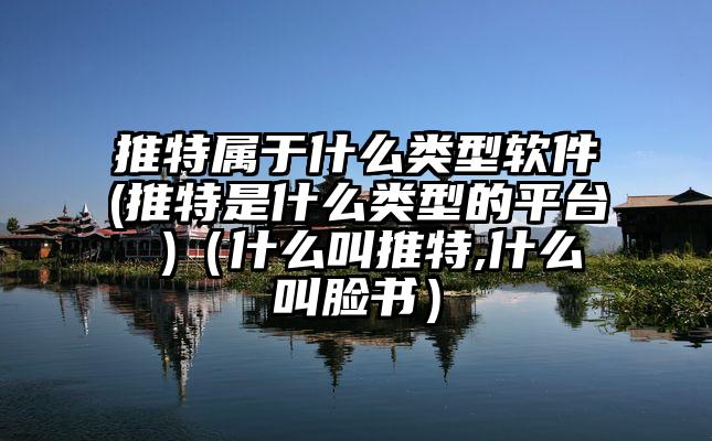 推特属于什么类型软件(推特是什么类型的平台 )（什么叫推特,什么叫脸书）