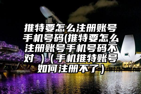 推特要怎么注册账号手机号码(推特要怎么注册账号手机号码不对 )（手机推特账号如何注册不了）
