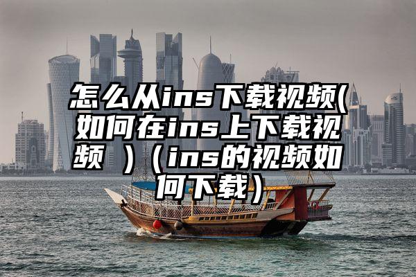 怎么从ins下载视频(如何在ins上下载视频 )（ins的视频如何下载）