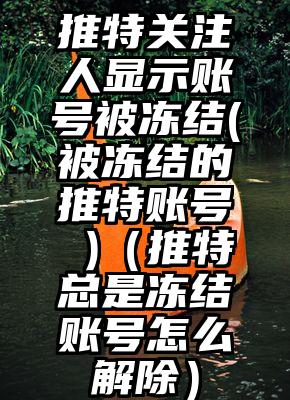 推特关注人显示账号被冻结(被冻结的推特账号 )（推特总是冻结账号怎么解除）