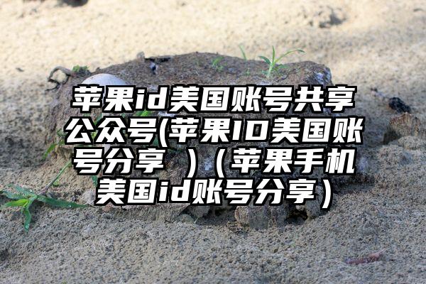 苹果id美国账号共享公众号(苹果ID美国账号分享 )（苹果手机美国id账号分享）