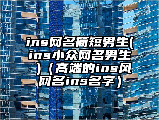 ins网名简短男生(ins小众网名男生 )（高端的ins风网名ins名字）