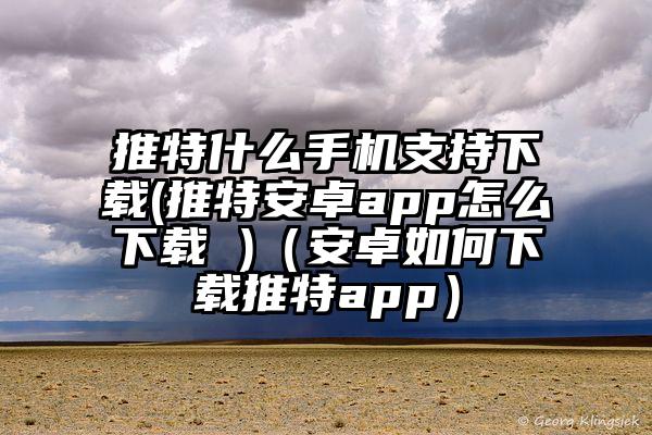 推特什么手机支持下载(推特安卓app怎么下载 )（安卓如何下载推特app）