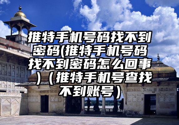 推特手机号码找不到密码(推特手机号码找不到密码怎么回事 )（推特手机号查找不到账号）
