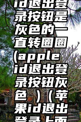 美国苹果id退出登录按钮是灰色的一直转圈圈(apple id退出登录按钮灰色 )（苹果id退出登录上面一直转圈）
