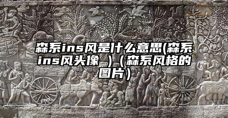 森系ins风是什么意思(森系ins风头像 )（森系风格的图片）