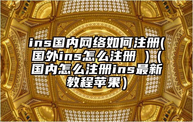 ins国内网络如何注册(国外ins怎么注册 )（国内怎么注册ins最新教程苹果）
