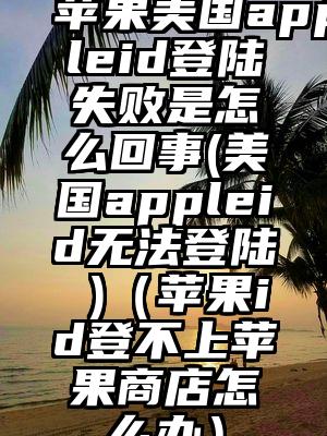 苹果美国appleid登陆失败是怎么回事(美国appleid无法登陆 )（苹果id登不上苹果商店怎么办）
