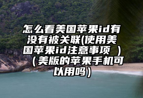 怎么看美国苹果id有没有被关联(使用美国苹果id注意事项 )（美版的苹果手机可以用吗）