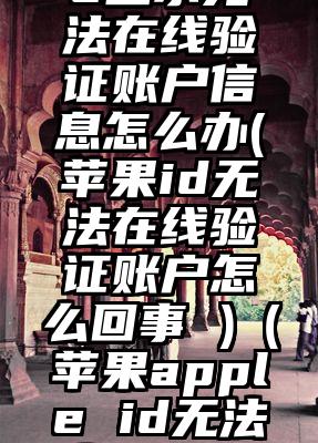 日本苹果id显示无法在线验证账户信息怎么办(苹果id无法在线验证账户怎么回事 )（苹果apple id无法在线验证账户）