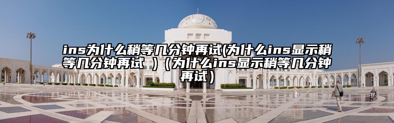 ins为什么稍等几分钟再试(为什么ins显示稍等几分钟再试 )（为什么ins显示稍等几分钟再试）
