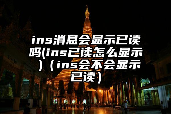 ins消息会显示已读吗(ins已读怎么显示 )(ins会不会显示已读)