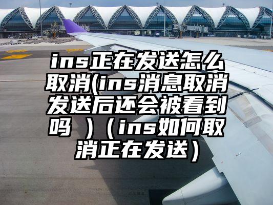 ins正在发送怎么取消(ins消息取消发送后还会被看到吗 )（ins如何取消正在发送）