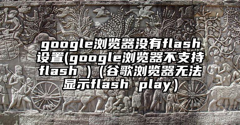 google浏览器没有flash设置(google浏览器不支持flash )（谷歌浏览器无法显示flash play）