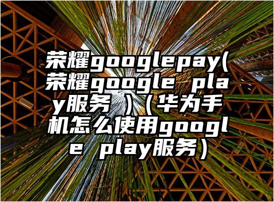 荣耀googlepay(荣耀google play服务 )（华为手机怎么使用google play服务）