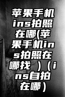 苹果手机ins拍照在哪(苹果手机ins拍照在哪找 )（ins自拍在哪）