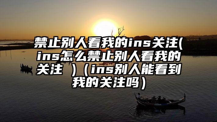 禁止别人看我的ins关注(ins怎么禁止别人看我的关注 )（ins别人能看到我的关注吗）