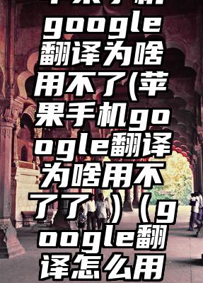 苹果手机google翻译为啥用不了(苹果手机google翻译为啥用不了了 )（google翻译怎么用不了）
