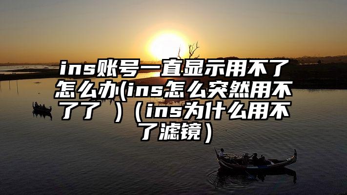 ins账号一直显示用不了怎么办(ins怎么突然用不了了 )（ins为什么用不了滤镜）