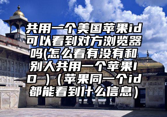 共用一个美国苹果id可以看到对方浏览器吗(怎么看有没有和别人共用一个苹果ID )(苹果同一个id都能看到什么信息)