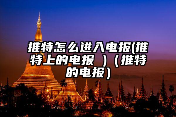推特怎么进入电报(推特上的电报 )（推特的电报）