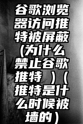 谷歌浏览器访问推特被屏蔽(为什么禁止谷歌推特 )（推特是什么时候被墙的）