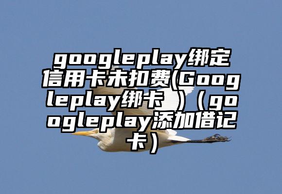 googleplay绑定信用卡未扣费(Googleplay绑卡 )（googleplay添加借记卡）