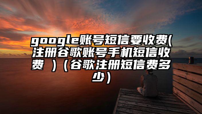 google账号短信要收费(注册谷歌账号手机短信收费 )（谷歌注册短信费多少）