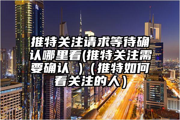 推特关注请求等待确认哪里看(推特关注需要确认 )（推特如何看关注的人）