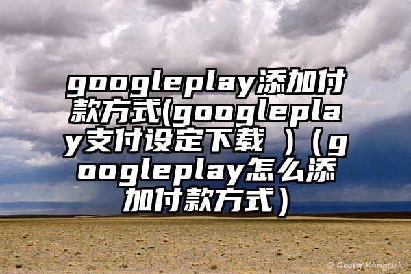 googleplay添加付款方式(googleplay支付设定下载 )（googleplay怎么添加付款方式）