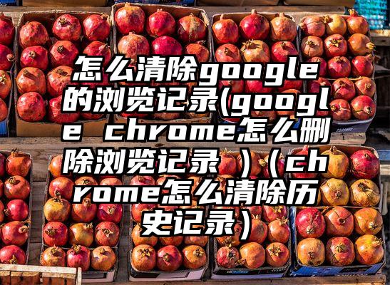 怎么清除google的浏览记录(google chrome怎么删除浏览记录 )（chrome怎么清除历史记录）