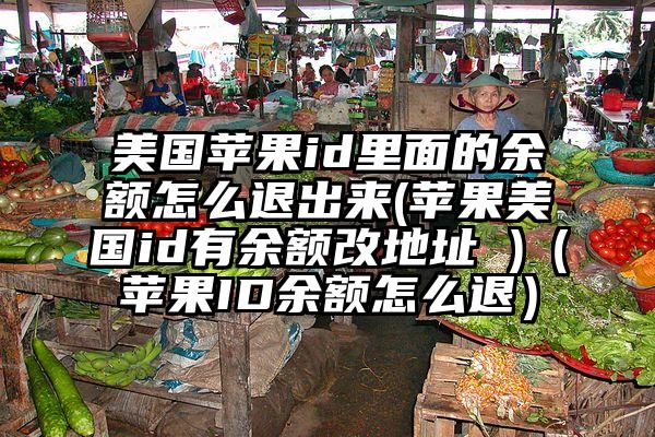 美国苹果id里面的余额怎么退出来(苹果美国id有余额改地址 )（苹果ID余额怎么退）