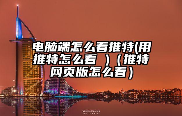 电脑端怎么看推特(用推特怎么看 )（推特网页版怎么看）