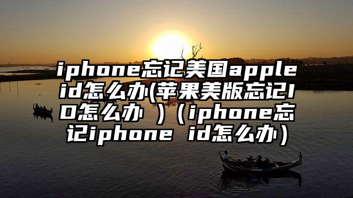 iphone忘记美国appleid怎么办(苹果美版忘记ID怎么办 )（iphone忘记iphone id怎么办）