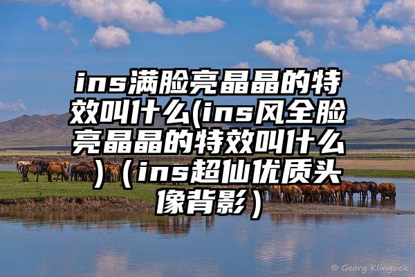 ins满脸亮晶晶的特效叫什么(ins风全脸亮晶晶的特效叫什么 )（ins超仙优质头像背影）