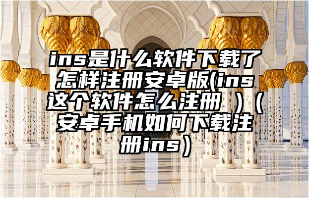 ins是什么软件下载了怎样注册安卓版(ins这个软件怎么注册 )(安卓手机如何下载注册ins)