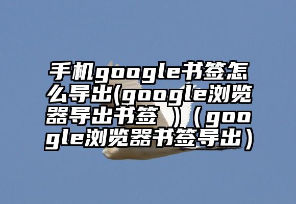 手机google书签怎么导出(google浏览器导出书签 )（google浏览器书签导出）