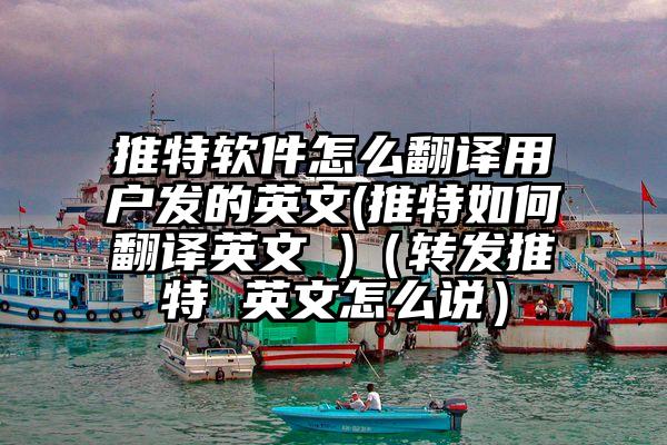 推特软件怎么翻译用户发的英文(推特如何翻译英文 )（转发推特 英文怎么说）