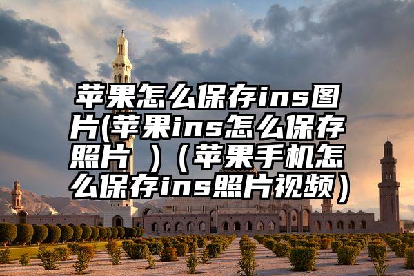 苹果怎么保存ins图片(苹果ins怎么保存照片 )（苹果手机怎么保存ins照片视频）