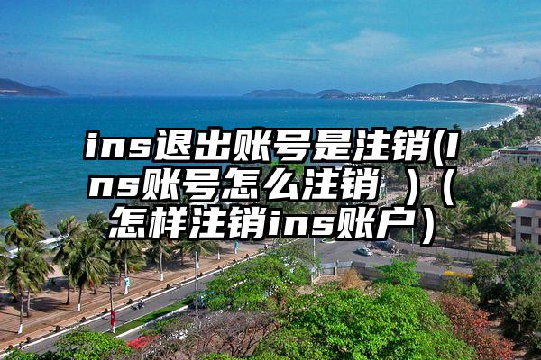 ins退出账号是注销(Ins账号怎么注销 )（怎样注销ins账户）