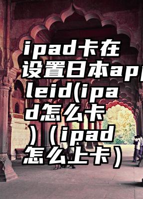 ipad卡在设置日本appleid(ipad怎么卡 )(ipad怎么上卡)