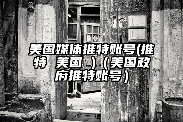 美国媒体推特账号(推特 美国 )（美国政府推特账号）