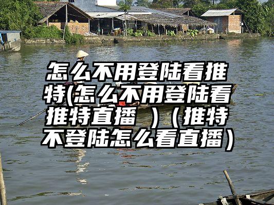 怎么不用登陆看推特(怎么不用登陆看推特直播 )（推特不登陆怎么看直播）