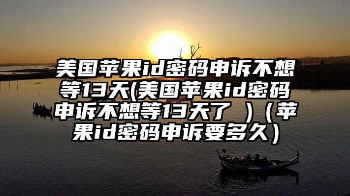 美国苹果id密码申诉不想等13天(美国苹果id密码申诉不想等13天了 )（苹果id密码申诉要多久）