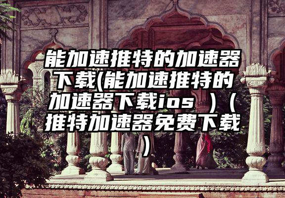 能加速推特的加速器下载(能加速推特的加速器下载ios )（推特加速器免费下载）