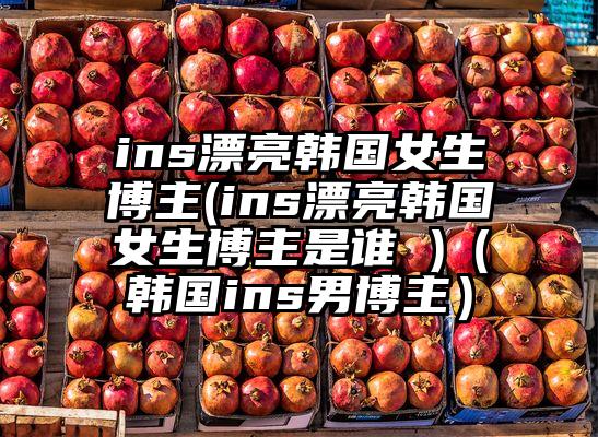 ins漂亮韩国女生博主(ins漂亮韩国女生博主是谁 )（韩国ins男博主）